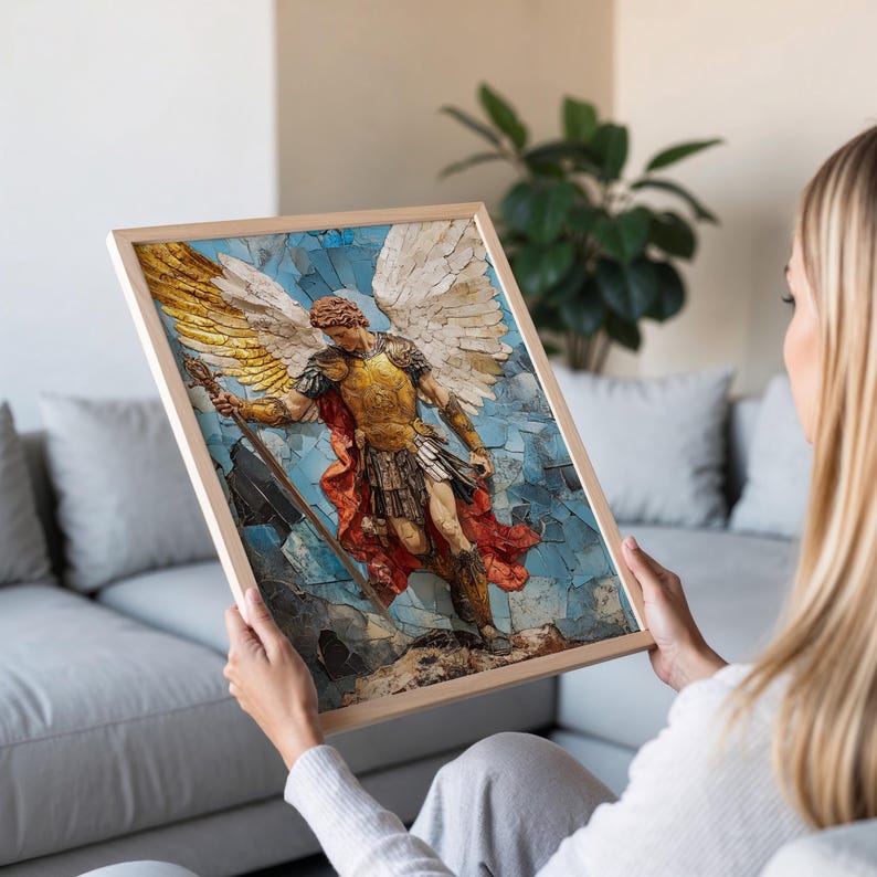 Saint Michael the Archangel Art Print, Protector and Defender ...