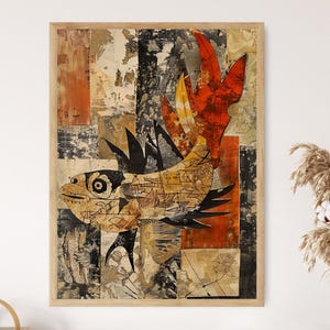Elegant Cubist Art Print - Geometric Home Decoration - Office Art Statement - Luxury Housewarming Present