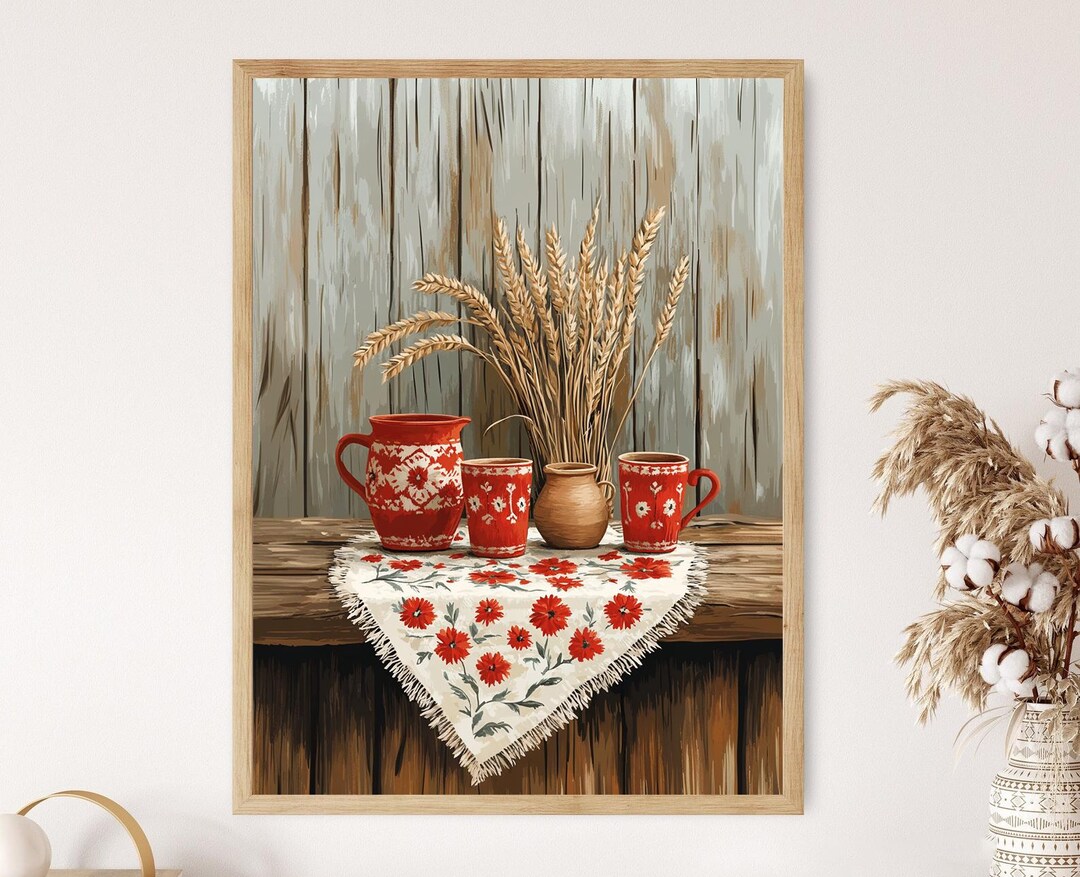 ロシアの刺繍テーブルクロスのイラスト、伝統的な装飾アートプリント