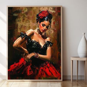 Flamenco Dancer Art Print - Intimate Bedroom Decor, Sensual Fine Art