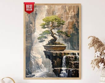 Zen Garden Japanese Bonsai Tree, Delicate Fine Art Print
