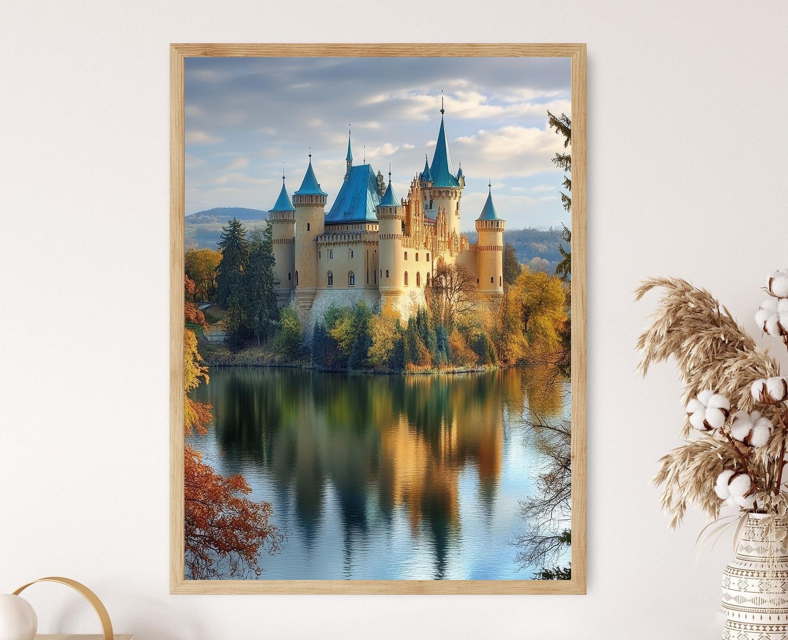 Bojnice Castle Art Print, Slovakia, Fairy-Tale Castle, Romantic Turrets
