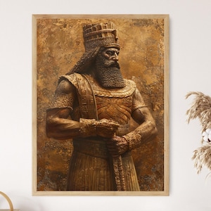 Sumerian King Standing Proud, Mesopotamian Art Print