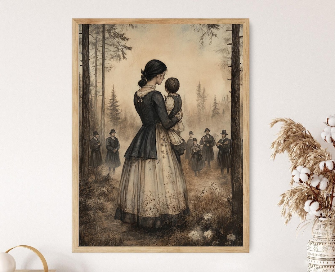 Hester Prynne With the Scarlet Letter Art Print, Literary Heritage ...