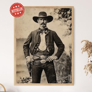 Cowboy Cowboy Kunstdruck, antike Western Americana