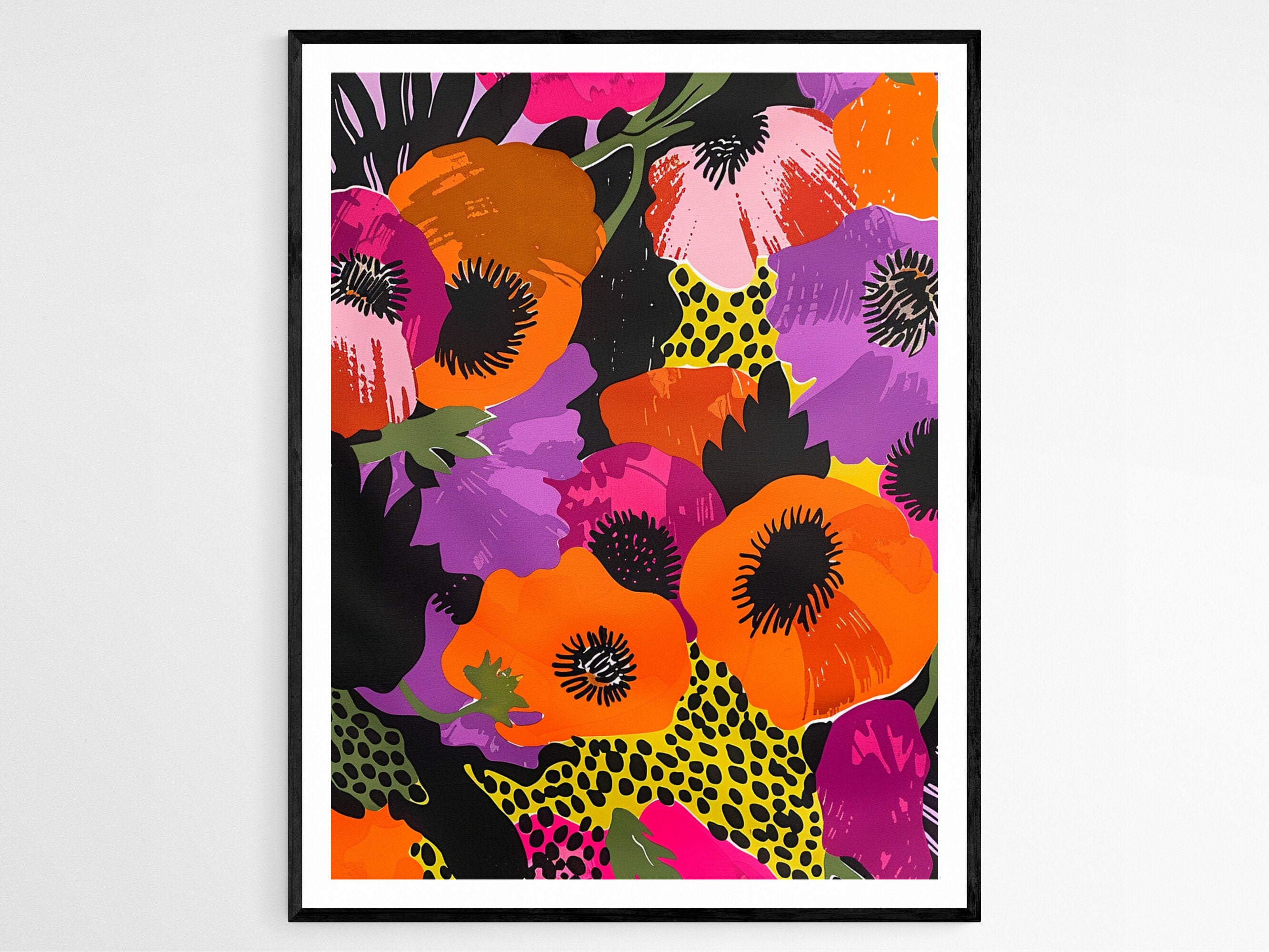 Finnish Design Flower Print, Serene Nordic Decor, Ideal for
