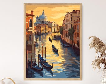 Venice Veneto Fine Art Print, Grand Canal Painting, Classic Italian Wall Art