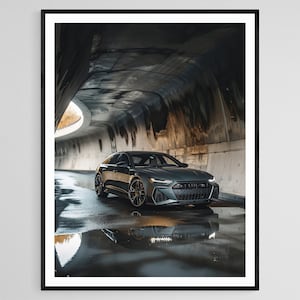 Impresión fotográfica del coche Audi RS6, impresionante decoración de pared, un gran regalo para los fanáticos de los automóviles