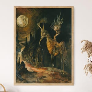 Ethereal Creatures Art Print | Imaginative and Whimsical Home Decor | Thoughtful Gift for Dreamers