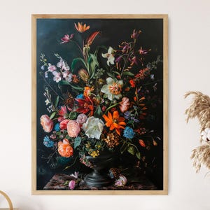 Rachel Ruysch inspired Floral Art Print, Delicate Dutch Still Life, Home Interior Accent, Art Collector Gift