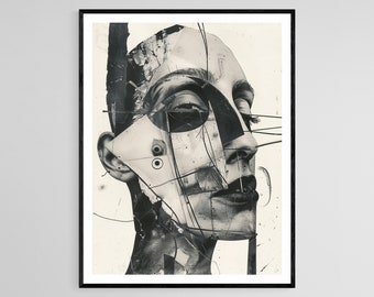 Dada Movement Fine Art Print, Abstract Wall Décor for Home, Unique