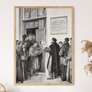 Martin Luther&#39;s 95 Theses Art Print, Reformation