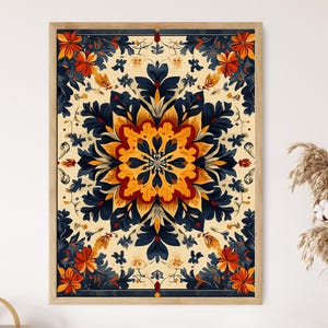 Tatreez Palestinian Embroidery Art, Middle Eastern Cultural Print, Heritage Decoración