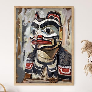 Eleganter Haida Kunstdruck - Authentisches Native Design, Wohnaccessoire, nachdenkliches Hochzeitsgeschenk
