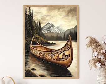 Haida Indian Art Print, Pacific Northwest Coast Native American