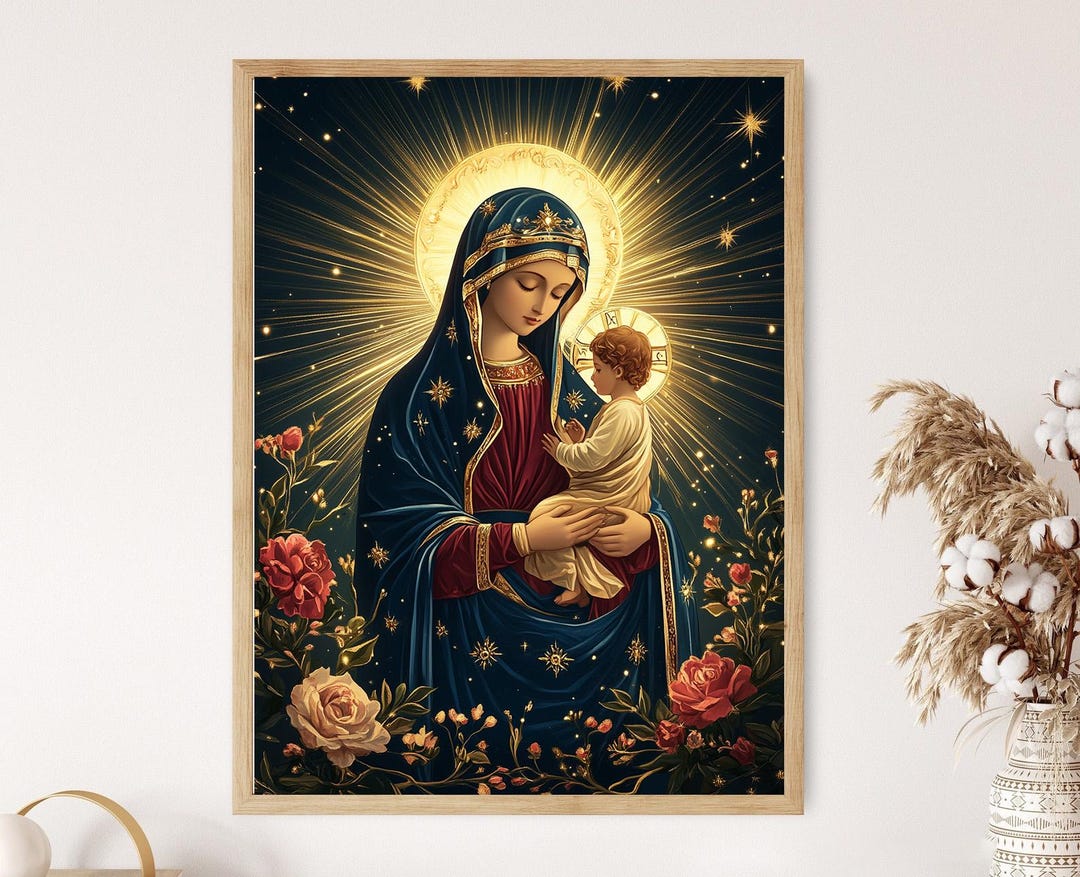 Our Lady of Perpetual Help Art Print: Marian Light, Catholic Wall Decor ...