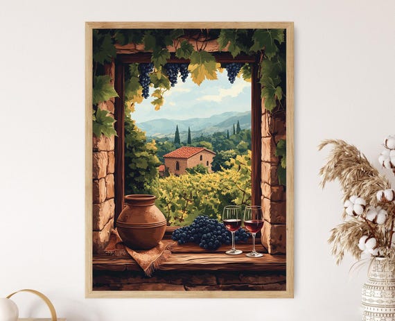 イタリア製 油絵 DE VITIS 風景画 山小屋 額縁入り DE VITIS ワイン チーズ 絵画 ヨーロッパ風景画 【公式通販】