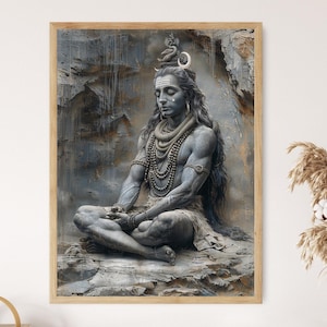 Meditative Shiva on Mount Kailash Painting