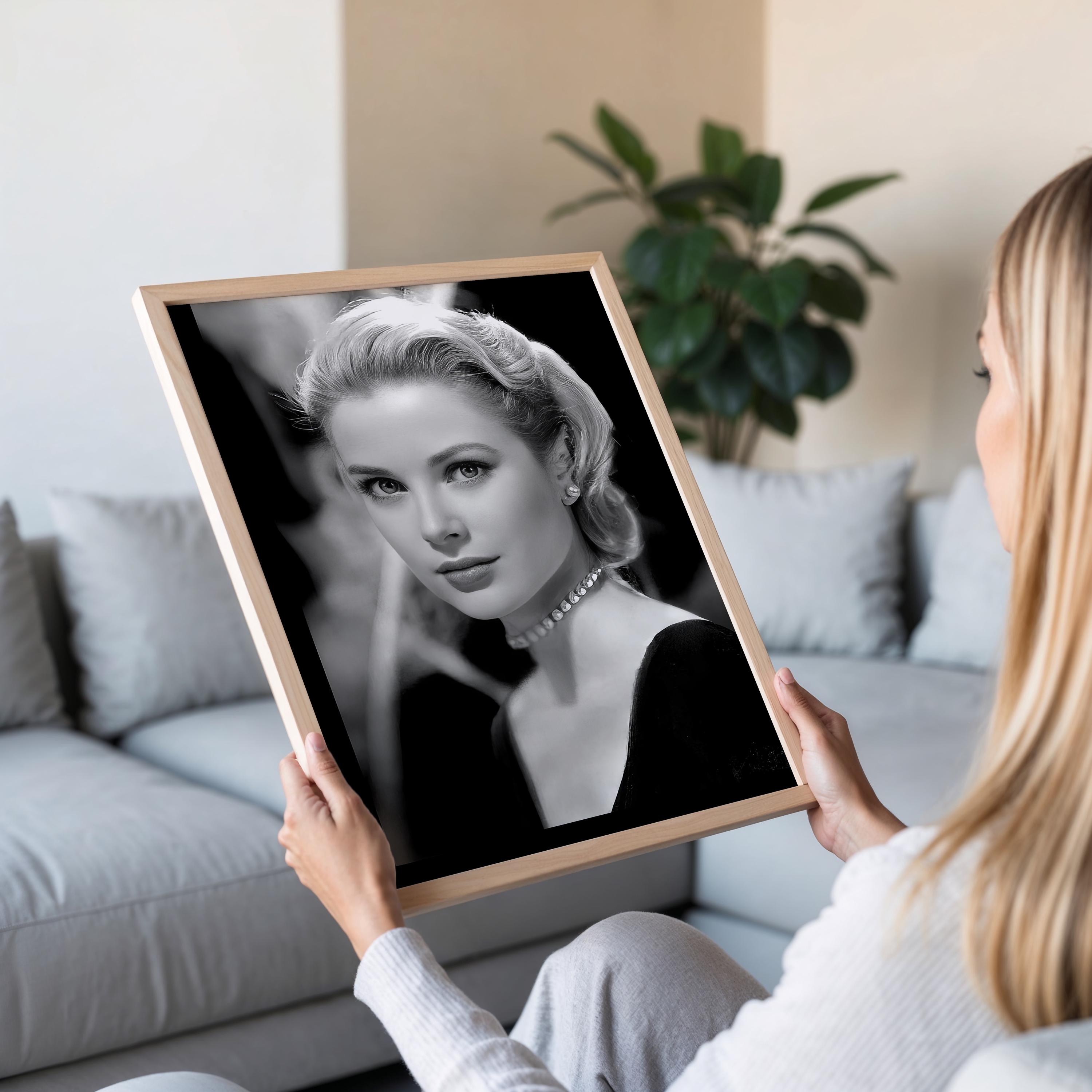 グレース・ケリー、1950年の写真プリント、アメリカの女優、モナコ公妃