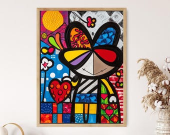 Vivid Pop Art Portrait - Colorful Character Art - Unique Personalized Decor - Custom Anniversary Gif