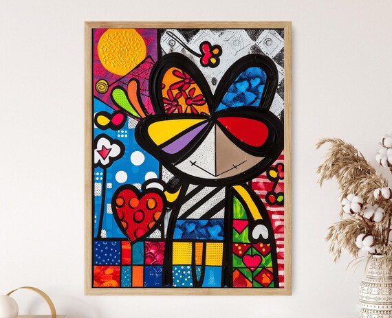①ラブブ アート ポップアート キャラクター印刷キャンバス 絵画