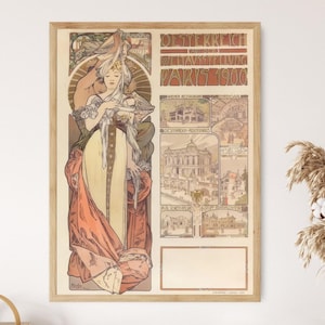 Osterreich auf der Weltausstellung, Paris 1900, Alphonse Mucha Print