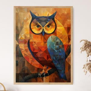 Charmanter Eulenvogel Druck, Fine Art Qualität, Vogelbeobachter der Wand Akzent, einzigartiges Geburtstagsgeschenk