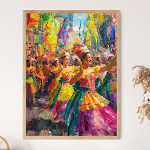 Świąteczna sztuka tancerza Sinulog, autentyczne filipińskie malarstwo festiwalowe, idealne do kolekcji kulturowej, egzotyczny prezent artystyczny tancerza