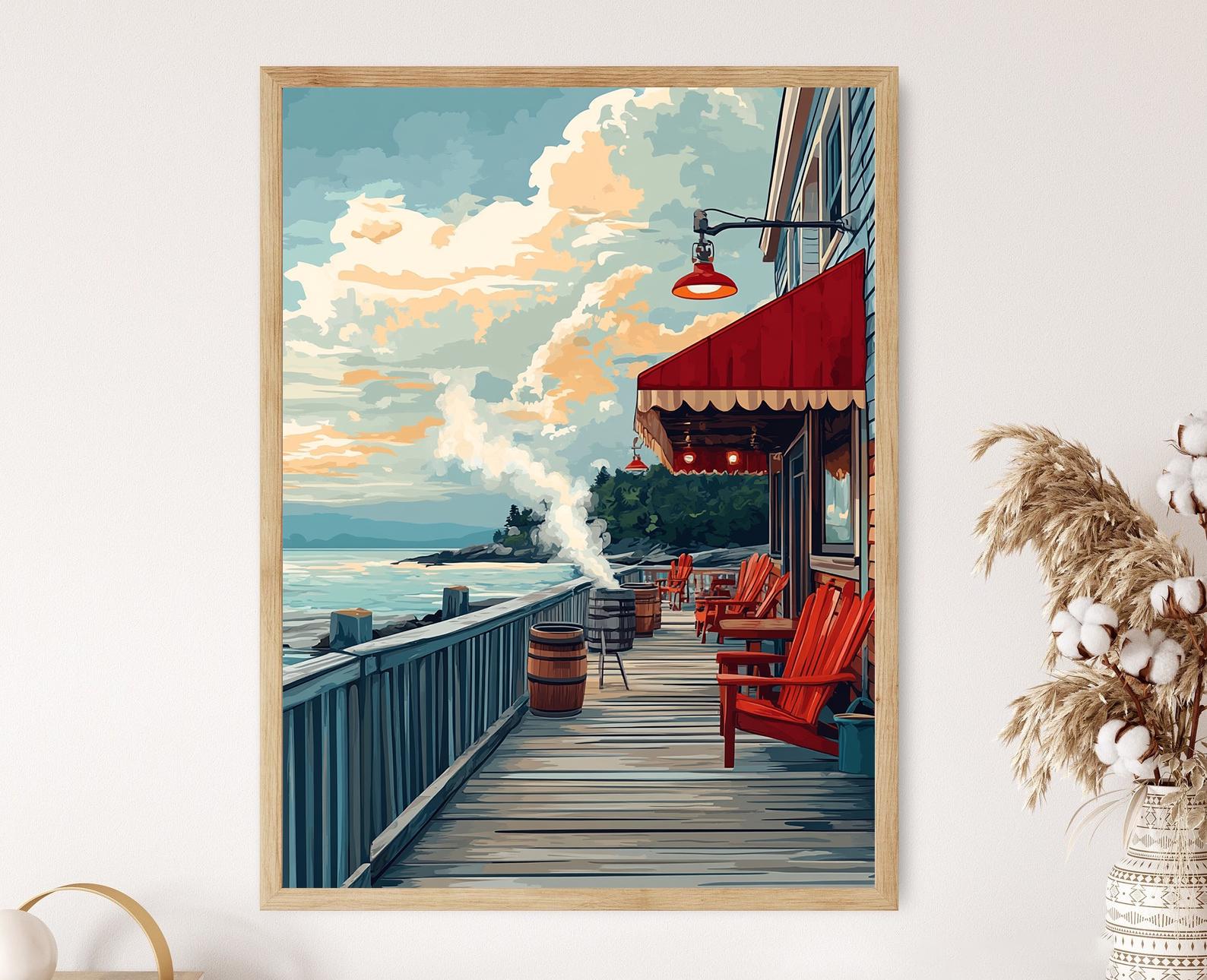 ドードオーダーページ バーハーバーのロブスターシャック遊歩道、メイン州沿岸のシーフード