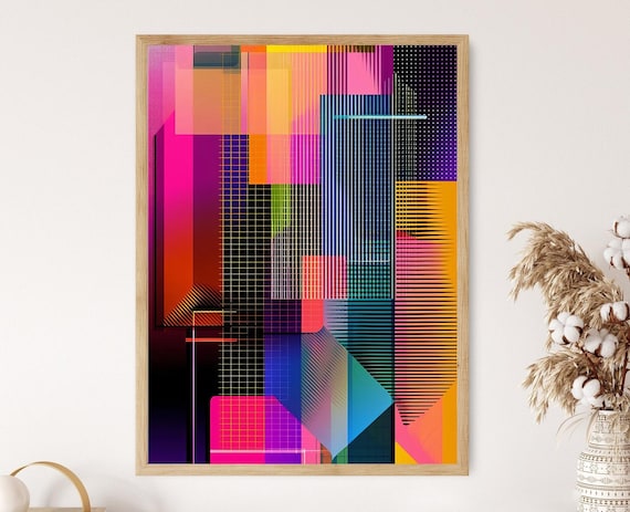 Optical Illusion Art Print: Hypnotic Abstract Geometry
