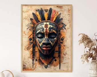 バラフォン音楽祭アート、ブルキナファソ文化遺産、伝統音楽プリント