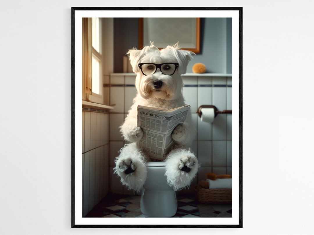Funny Bathroom Art Print Humorous Toilet Decor Wall Art for Guest Bath ...