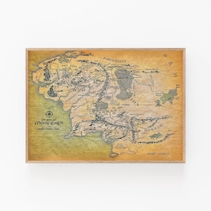 Poster Carte du Seigneur des anneaux de la Terre du Milieu