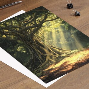 Ancient Banyan Tree, Mystical Roots, Exotic Nature Art - Etsy