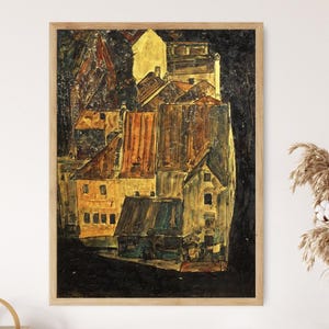 City on the Blue River, 1910, Egon Schiele Art Print