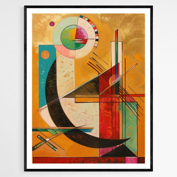 Kandinsky-Inspired Art Print, Colorful Abstract Home Artwork, Office Decor Statement Piece, Artistic Birthday Gift