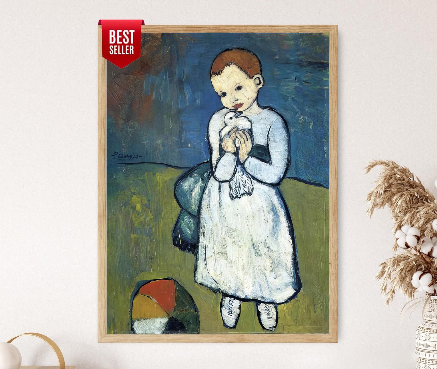 パブロ・ピカソ、Child with a dove、希少な画集より il_fullxfull.8145853676_k8cc.jpg