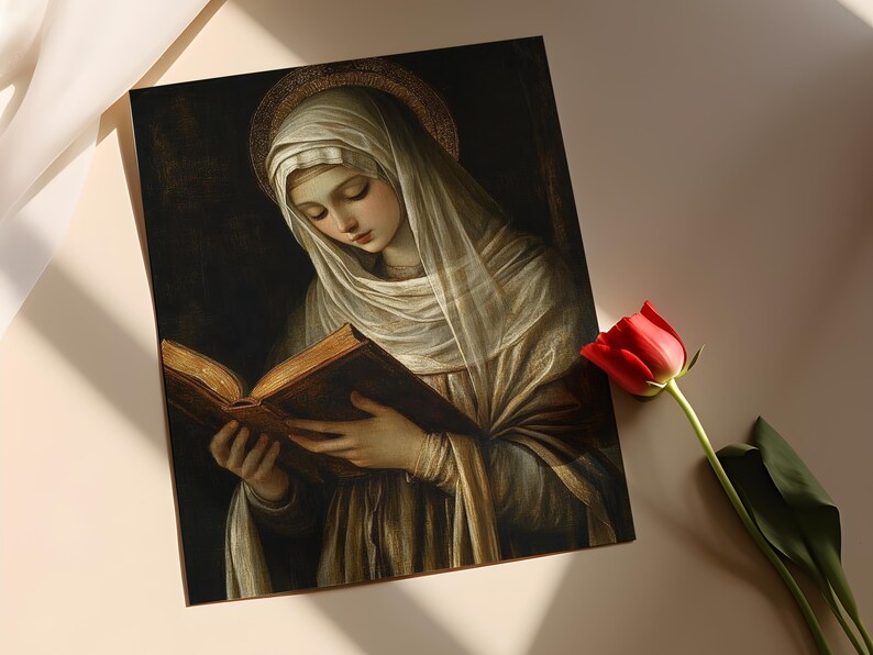 Saint Catherine of Siena Portrait, Catholic Saint, Religious Devotional ...