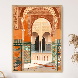 Moorish Architecture Painting, Spanish Islamic Influence