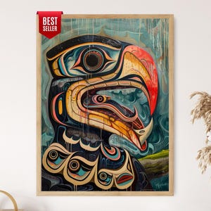 Haida Indian Art Print, Pacific Northwest Coast Native American