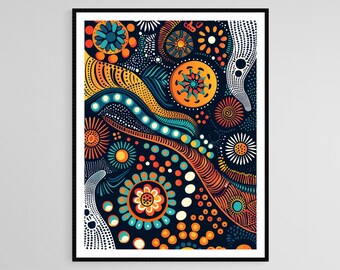 【一点物／原画】オーストラリア先住民 アボリジニ ドットペインティング 大型作品 il_340x270.6206449271_t4do.jpg