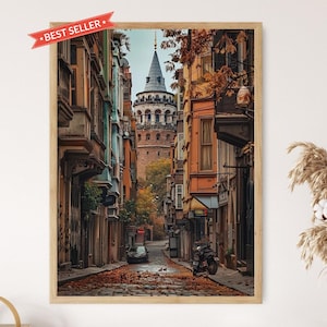 Galata Tower,  Istanbul City Art Print, Stunning Wall Art for Living Room