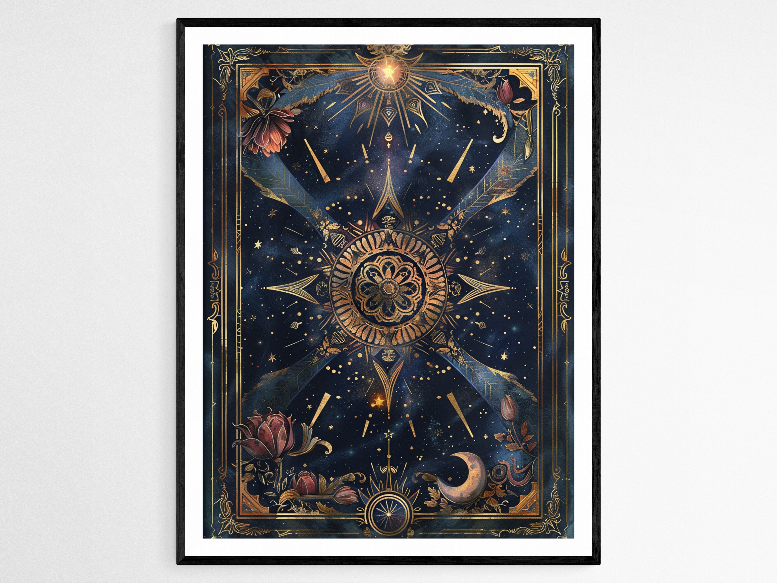 Modern Tarot Card Poster, Contemporary Mysticism Art, Zen Den
