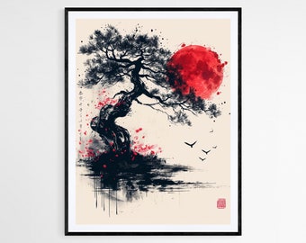 円形の水墨画 赤い花 円形の水墨画 赤い花 円形の水墨画 赤い花 円形の水墨画 赤い花