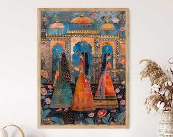 Traditional Rajasthani Art, Handmade Ethnic Wall Hanging, Artistic Home Enhancement, Unique Birthday Gift