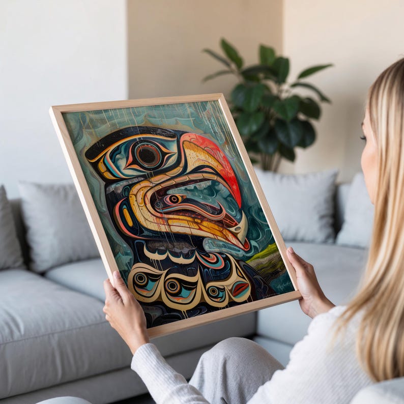 Haida Raven Art Print: Pacific Northwest Cultural Design - Etsy