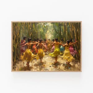Authentic Filipino Tinikling Dance Art, Capturing the Joy and Movement of Folk Dance