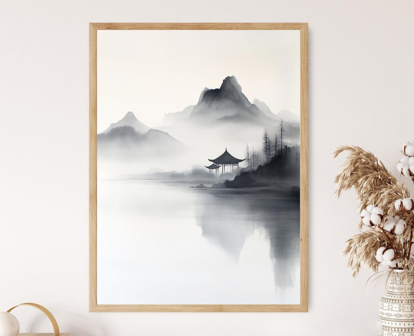Chinese painting mountain river - Etsy Österreich, image size:1588x1290