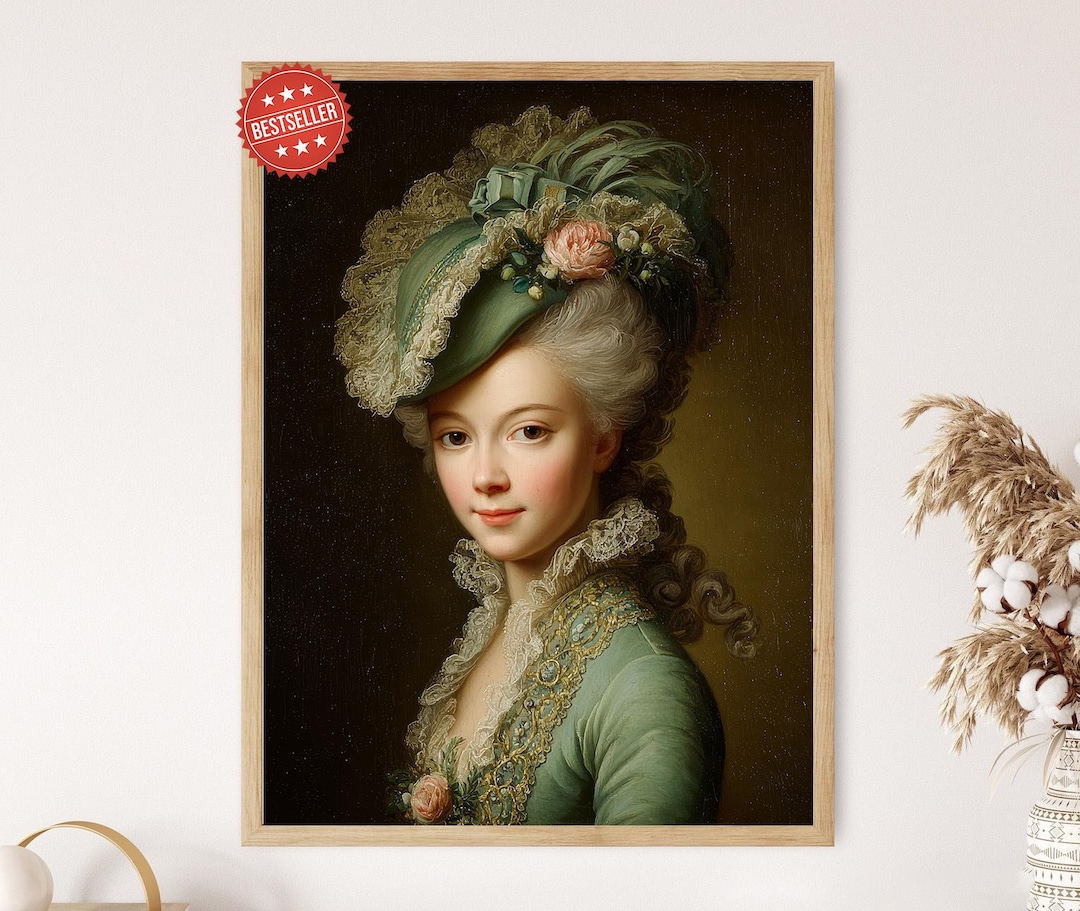 マリー・アントワネットのイラスト：ロココ肖像画、フランス王室の