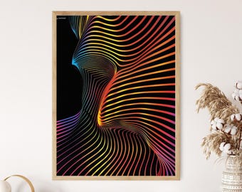 Tessellation Art Print: Vibrant Geometric Abstract Wall Decor